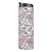 Blume und Vögel Thermosbecher (Nach rechts gedreht)