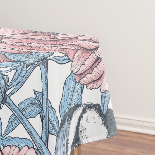 Blume und Vögel Tischdecke (Beispiel)