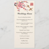 Blume- und Vogelhochzeit Menükarte (Vorderseite)