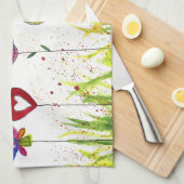 Blume und Vogelküchentuch Geschirrtuch (Viertel Falte)