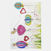 Blume und Vogelküchentuch Geschirrtuch (Vertikal)