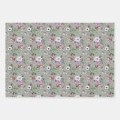 Blume- und Vogelschutzpapierblätter Geschenkpapier Set (Vorderseite 2)