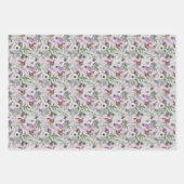 Blume- und Vogelschutzpapierblätter Geschenkpapier Set (Vorderseite)