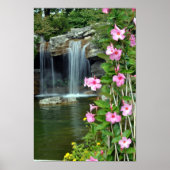 Blume und Wasserfall Poster (Vorne)