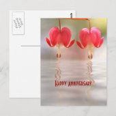 Blume und Wasserreflektion Postkarte (Vorne/Hinten)
