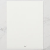 Blume und White Feathers Briefbogen (Rückseite)