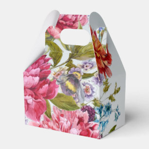 Blume und Wildblumen für Vintage Wasserfarben Geschenkschachtel