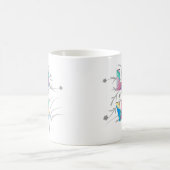 Blume und Wirbel der Liebe Kaffeetasse (Mittel)