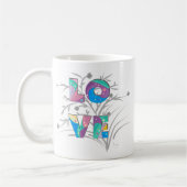 Blume und Wirbel der Liebe Kaffeetasse (Links)