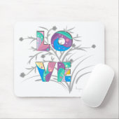 Blume und Wirbel der Liebe Mousepad (Mit Mouse)