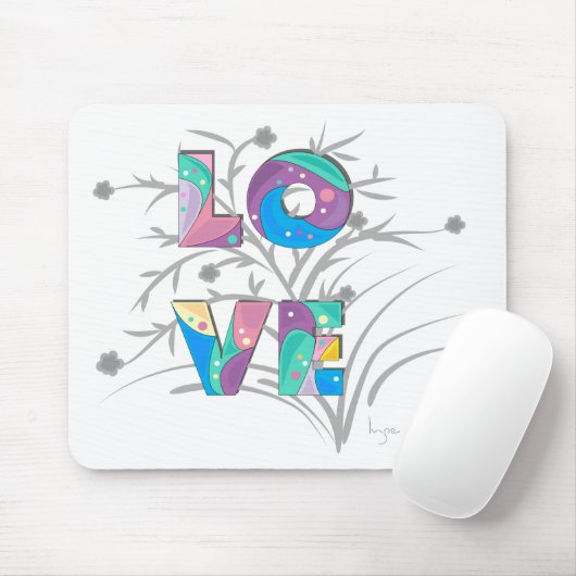 Blume und Wirbel der Liebe Mousepad (Mit Mouse)
