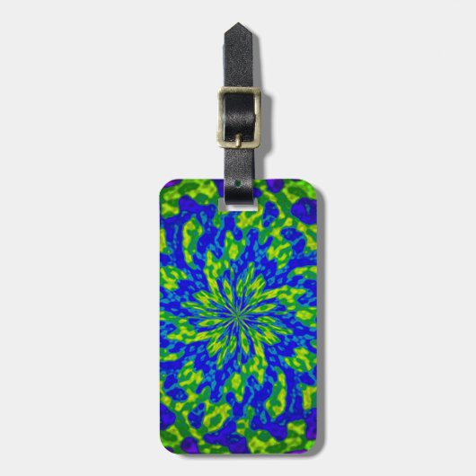 Blume und Wirbel Gepäckanhänger (Vorderseite vertikal)