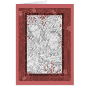 Blume und Wirbel gestalten Fotokarte