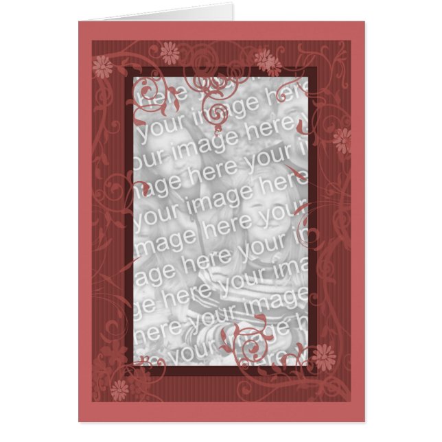 Blume und Wirbel gestalten Fotokarte (Vorne)