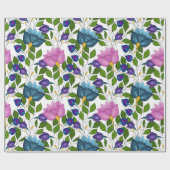 Blume und wirbelloses Muster 32 Wrapping Paper Geschenkpapier (Flach)
