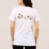 Blume und wirbelnde Bauweise Tri-Blend Shirt (Rückseite)