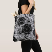 Blume und Zahnräder Tasche (Von Nahem)
