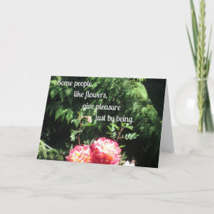 Blume und Zitat über Freundschaft Karte