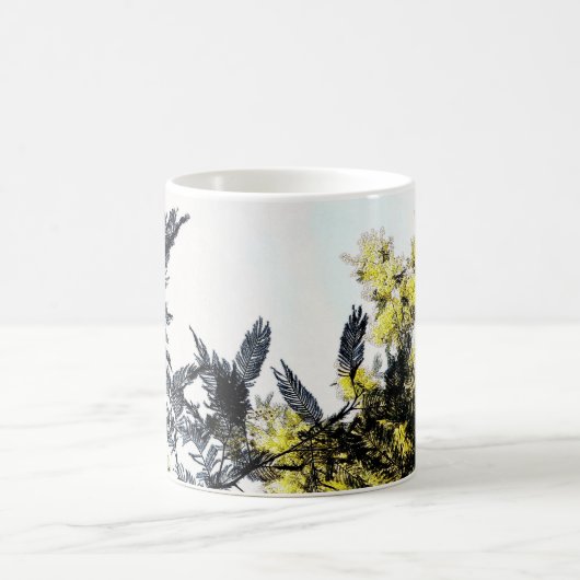 Blume und Zweige Kaffeetasse (Mittel)
