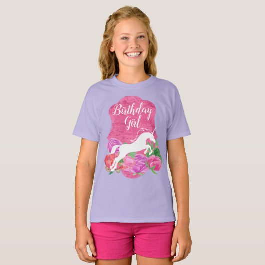 Blume Unicorn T-Shirt (Vorne ganz)