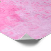 Blume Unicoron auf rosa Kunstdruck Poster (Ecke)