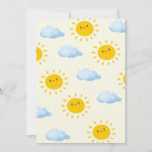 Blume Unsere kleine Sonnenblume 1. Geburtstag Sonn Einladung (Rückseite)