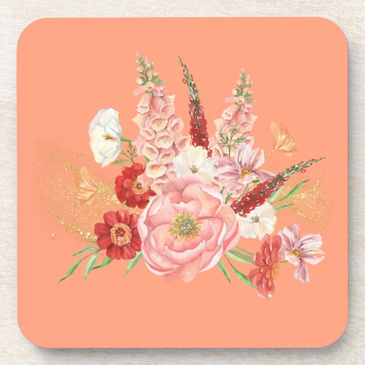 Blume Untersetzer Set aus Kunststoff (Vorderseite)