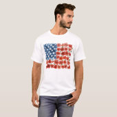 Blume USA Flag Patriotic 4. Juli T-Shirt (Vorne ganz)