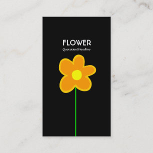 Blume V für langes Stechen - Schwarz Visitenkarte