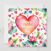 Blume Valentine Feiertagskarte (Vorderseite)