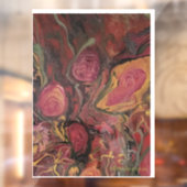 Blume Vase - Abstraktes Artwork Window Decal Fensteraufkleber (Blatt 2)