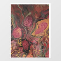 Blume Vase - Abstraktes Artwork Window Decal