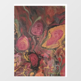 Blume Vase - Abstraktes Artwork Window Decal Fensteraufkleber