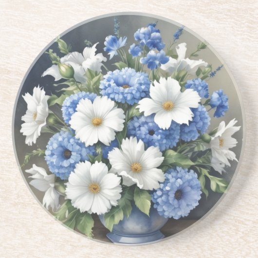 Blume Vase Elegantes Wasser Getränkeuntersetzer (Vorne)