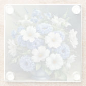 Blume Vase Elegantes Wasser Glasuntersetzer (Rückseite)