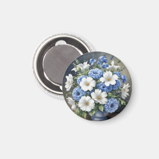 Blume Vase Elegantes Wasser Magnet (Vorderseite/Rückseite)