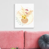 Blume Vase Floral Wall art Leinwanddruck (Insitu (Wohnzimmer))