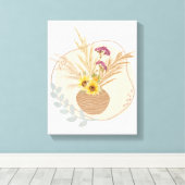 Blume Vase Floral Wall art Leinwanddruck (Insitu (Holzboden))