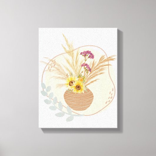 Blume Vase Floral Wall art Leinwanddruck (Vorderseite)