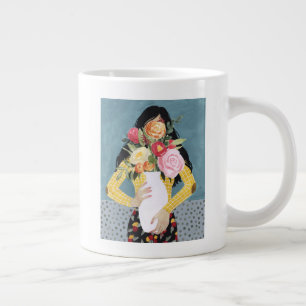 Blume Vase Girl Jumbo-Tasse