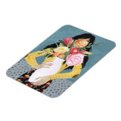 Blume Vase Girl Magnet (Linke Seite)