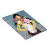 Blume Vase Girl Notizblock (Rechte Seite)