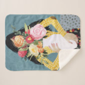 Blume Vase Girl Sherpadecke (Vorderseite (Horizontal))