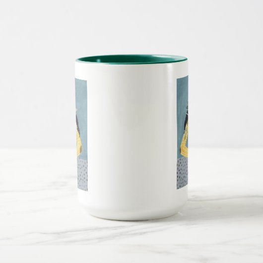 Blume Vase Girl Tasse (Zentrum)