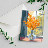 Blume Vase im Herbst Postkarte