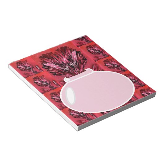 Blume Vase in Pink Notizblock (angewinkelt)