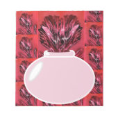 Blume Vase in Pink Notizblock (Vorderseite)