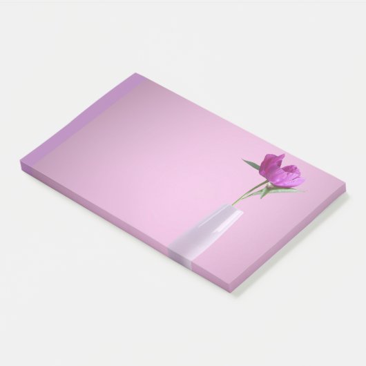 Blume Vase Post-it Klebezettel (angewinkelt)
