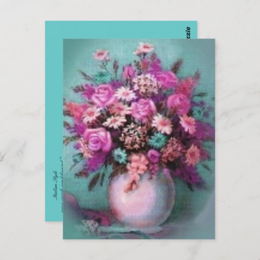 Blume Vase Postcard Postkarte (Vorne/Hinten)