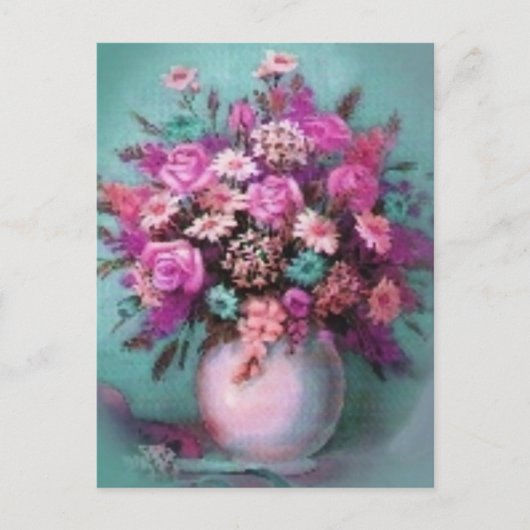 Blume Vase Postcard Postkarte (Vorderseite)